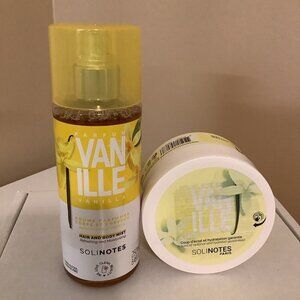 Solinotes Vanilla Hair Body Mist & Luminous Body Balm - 100% Authentic New